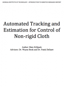 Automated Tracking and Estimation for Control of Non-rigid Cloth